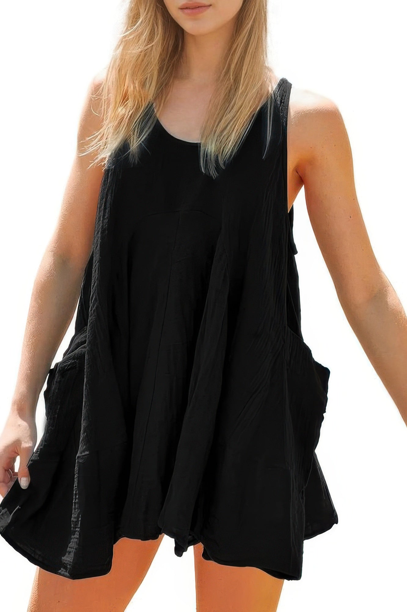 Sleeveless U-Neck Pocket Mini Dress Secondary image